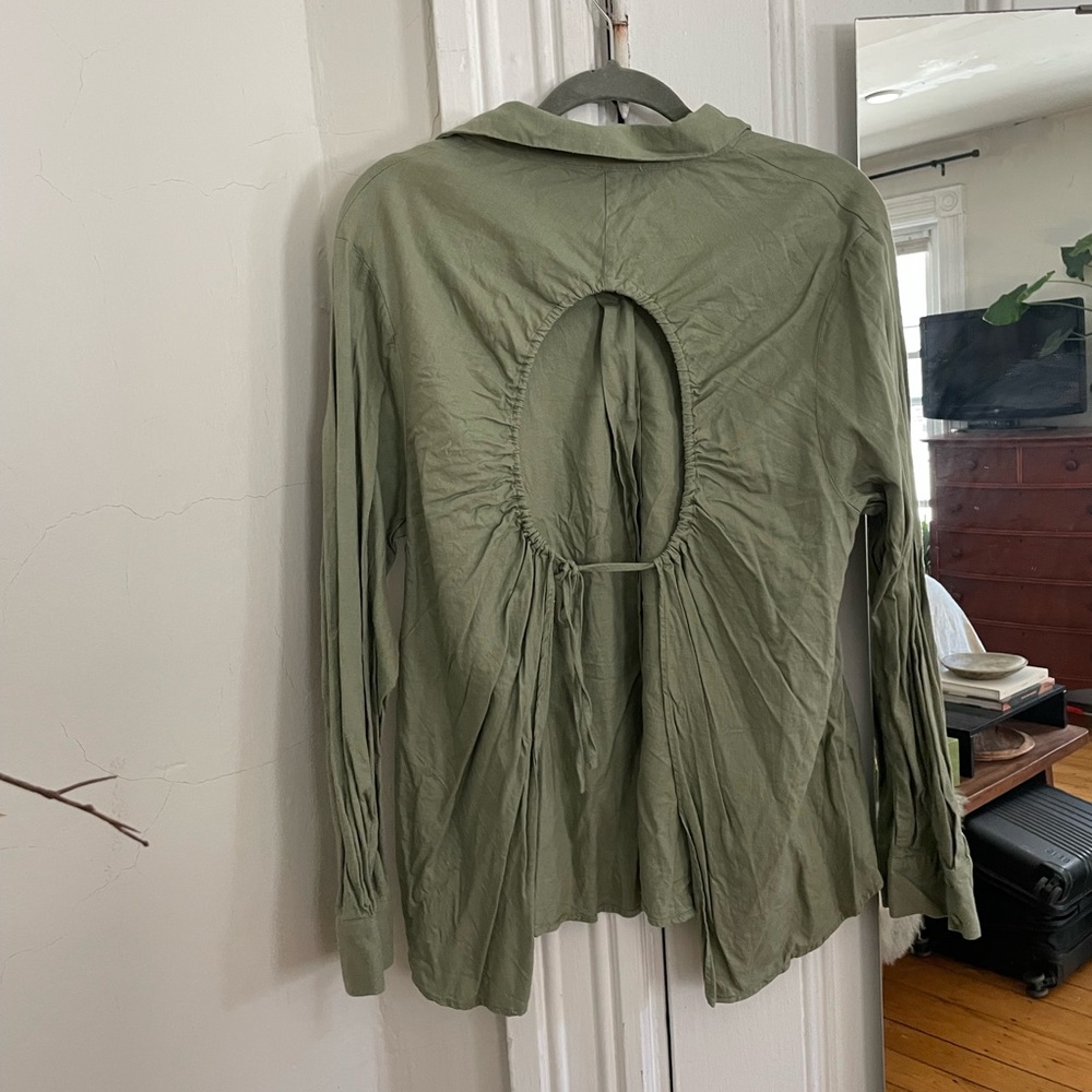 Zara Back Open Shirt - Picture 3 of 6